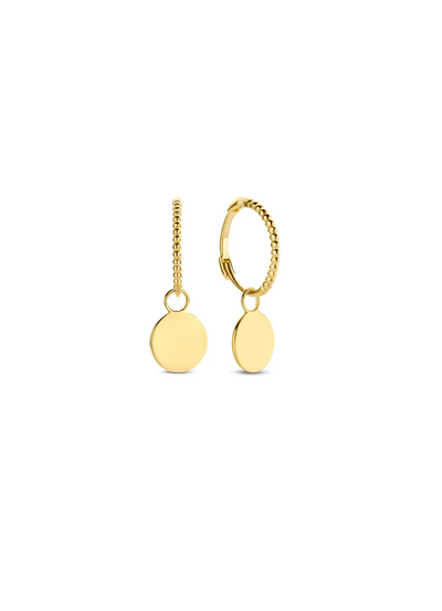 Jackie Gold | Fez Disc Hoops 585
