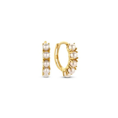 Jackie Gold | Pearls of Amalfi Hoops 585
