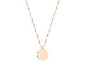 9. rosegold plated collier met rondje