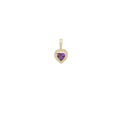 ANNA + NINA | Heart Necklace Charm Amethyst
