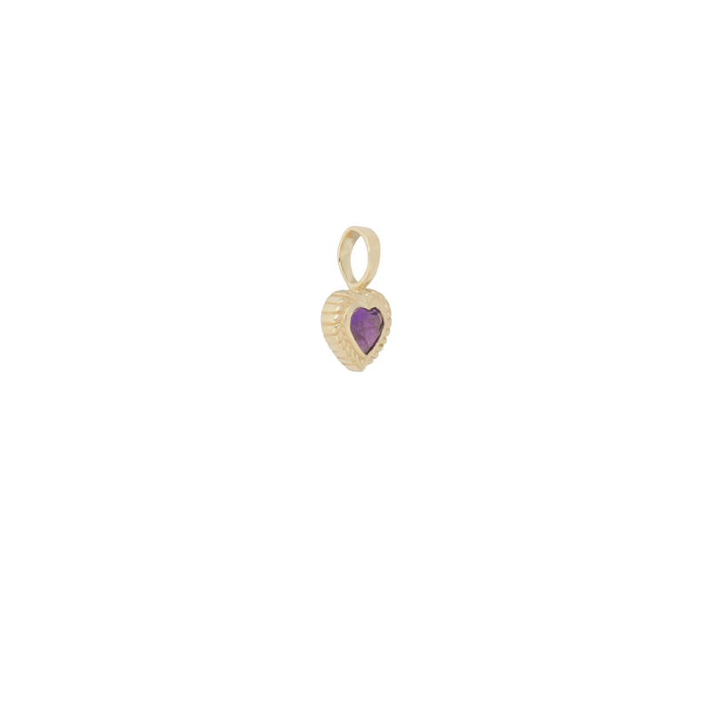 ANNA + NINA | Heart Necklace Charm Amethyst