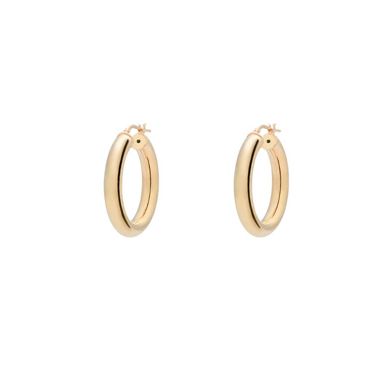 ANNA + NINA | Thick Plain Hoop Earrings L