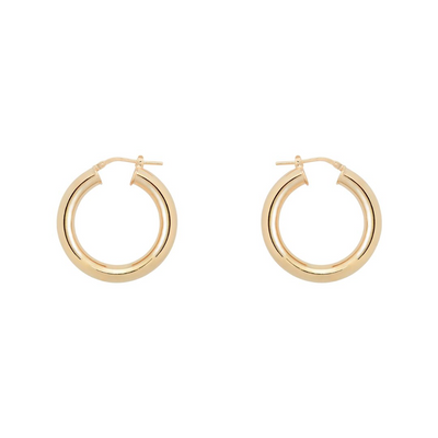 ANNA + NINA | Thick Plain Hoop Earrings L