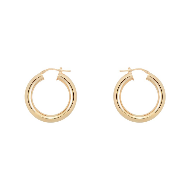 ANNA + NINA | Thick Plain Hoop Earrings L