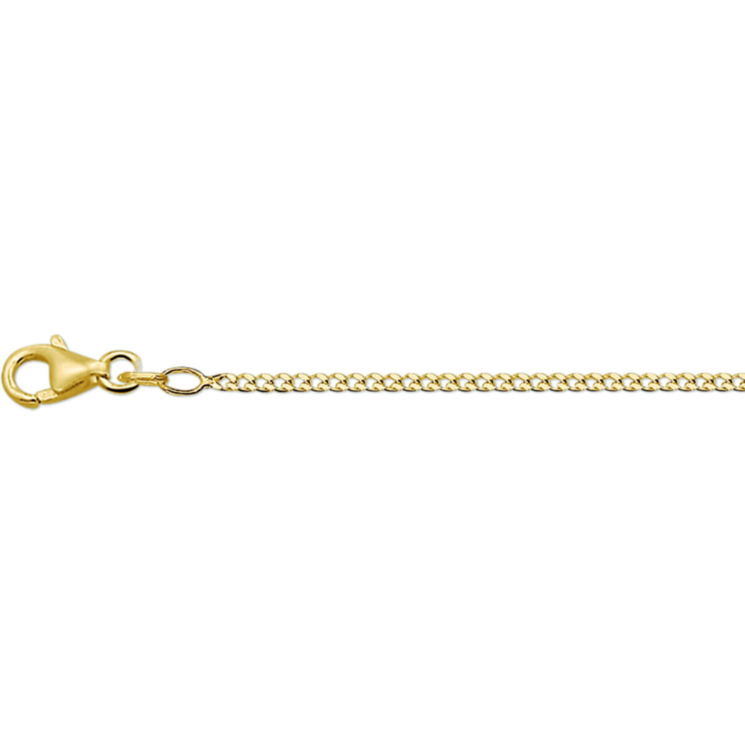 Basis | 14 karaat geelgouden gourmet collier 45cm, 1.7 mm
