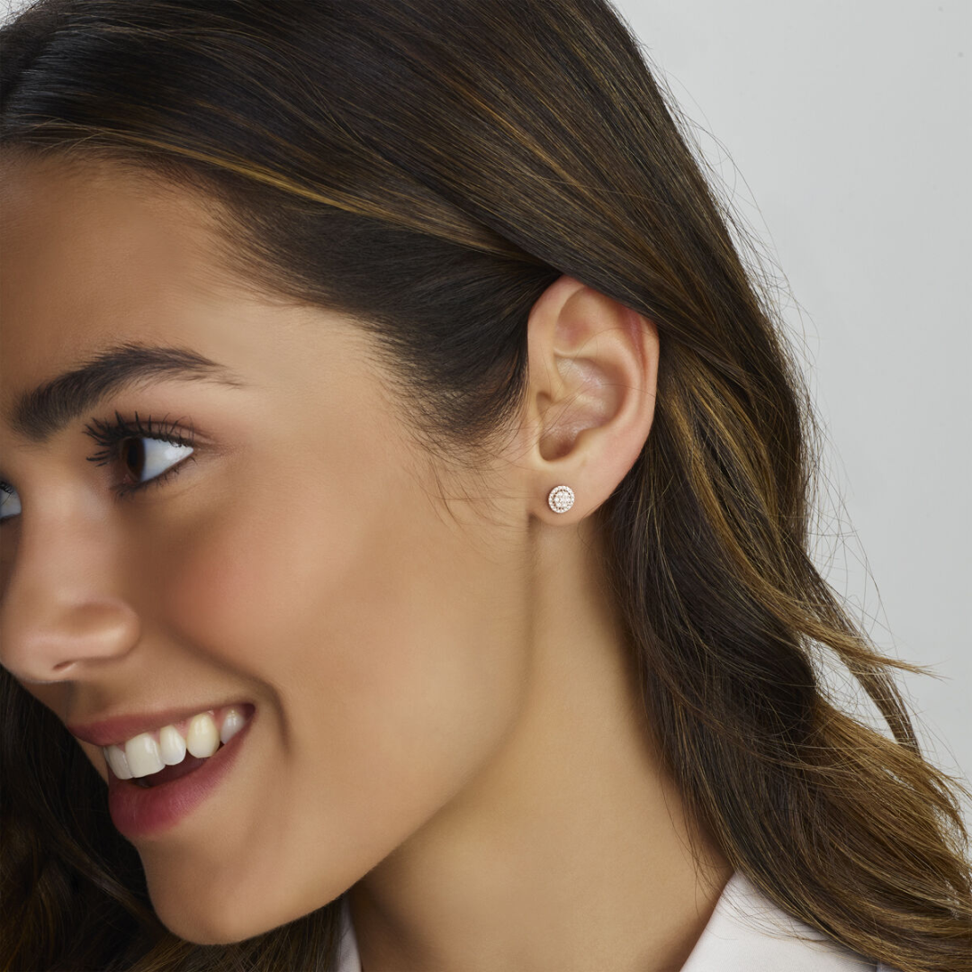 Basis | 14k Witgouden oorknoppen met een diameter van 7mm