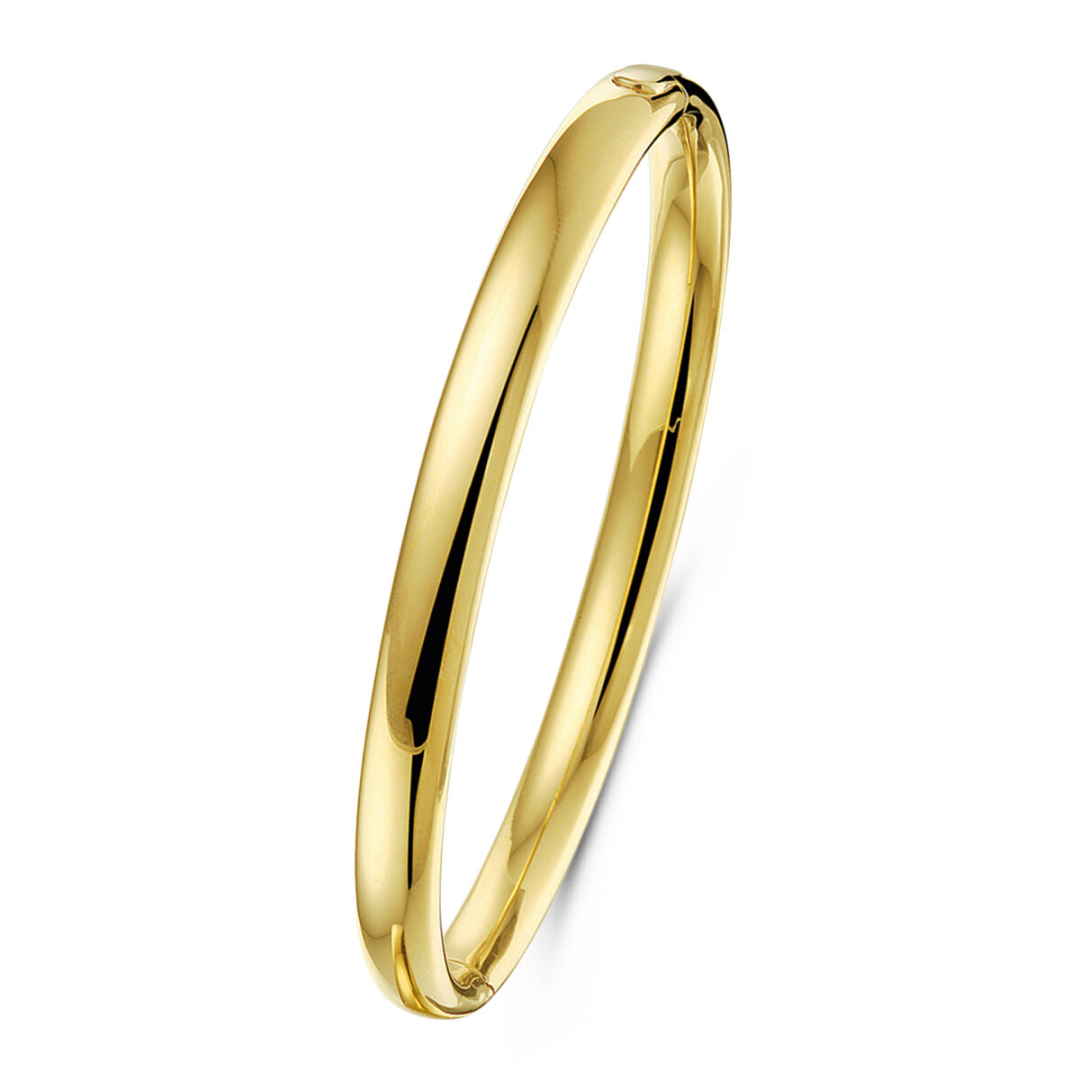 Basis | bangle scharnier ovale buis 6 x 60 mm goud (geelgoud)