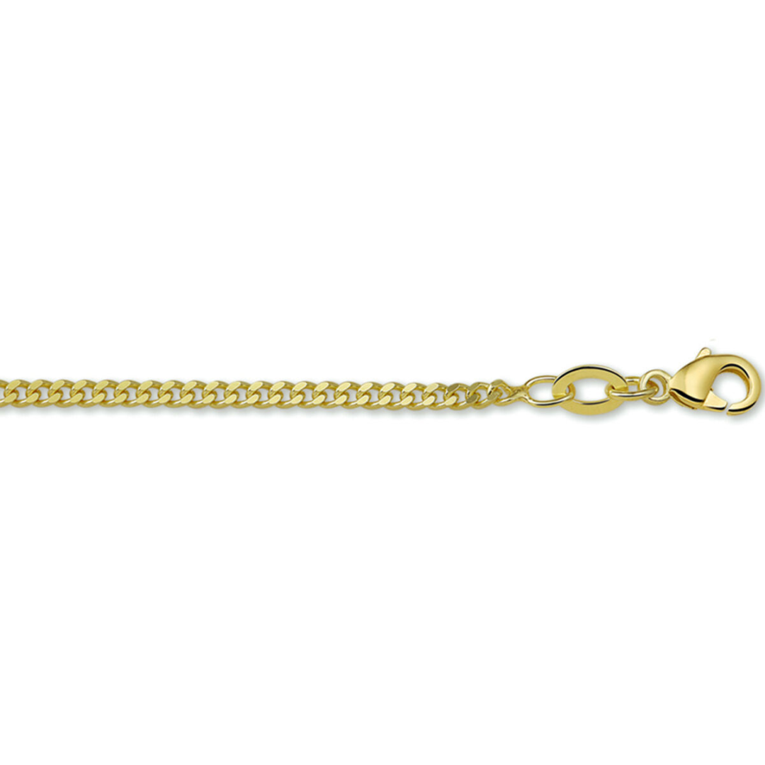 Basis | collier gourmette 2,1 mm doublé 10/000 (geelgoud)