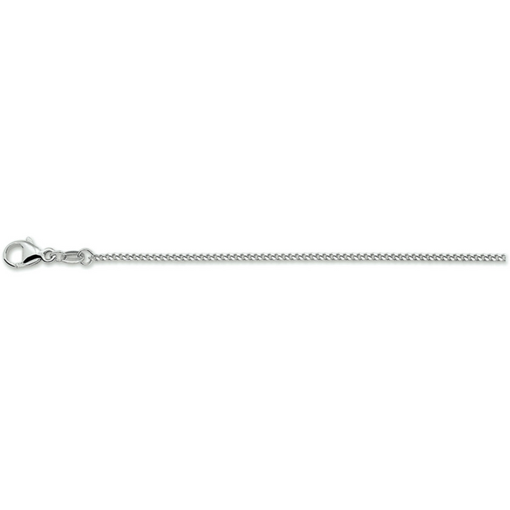 Basis | collier gourmette 2,1 mm zilver gerhodineerd