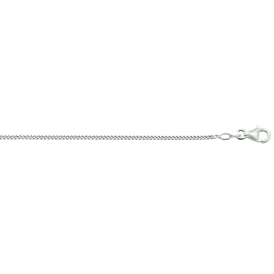 Basis | collier gourmette 4-zijdes geslepen 1,4 mm goud (witgoud)