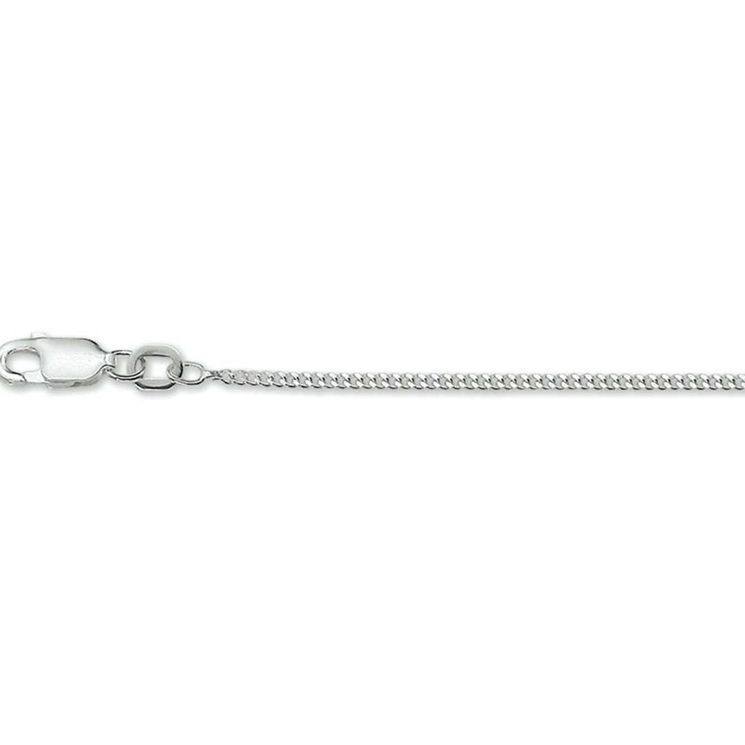 Basis | collier gourmette 4-zijdes geslepen 1,4 mm zilver wit