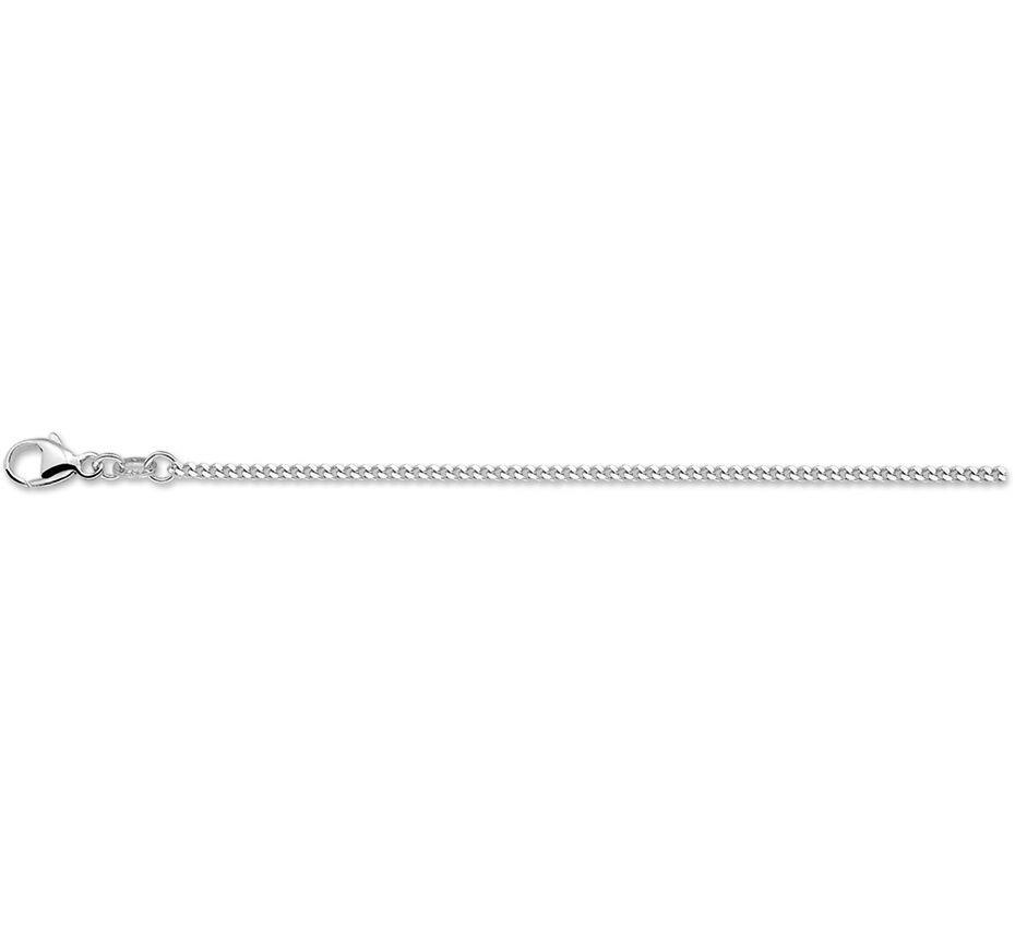 Basis | collier gourmette 4-zijdes geslepen 1,7 mm goud (witgoud)