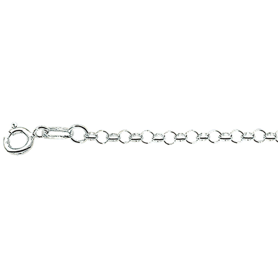 Basis | collier jasseron 2,5 mm zilver wit