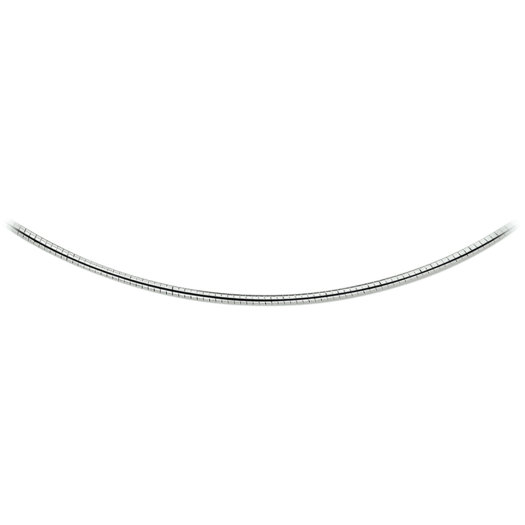 Basis | collier omega rond 2,0 mm zilver gerhodineerd