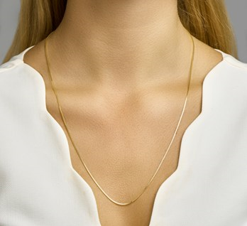 Basis | collier venetiaans 1,1 mm goud (geelgoud)