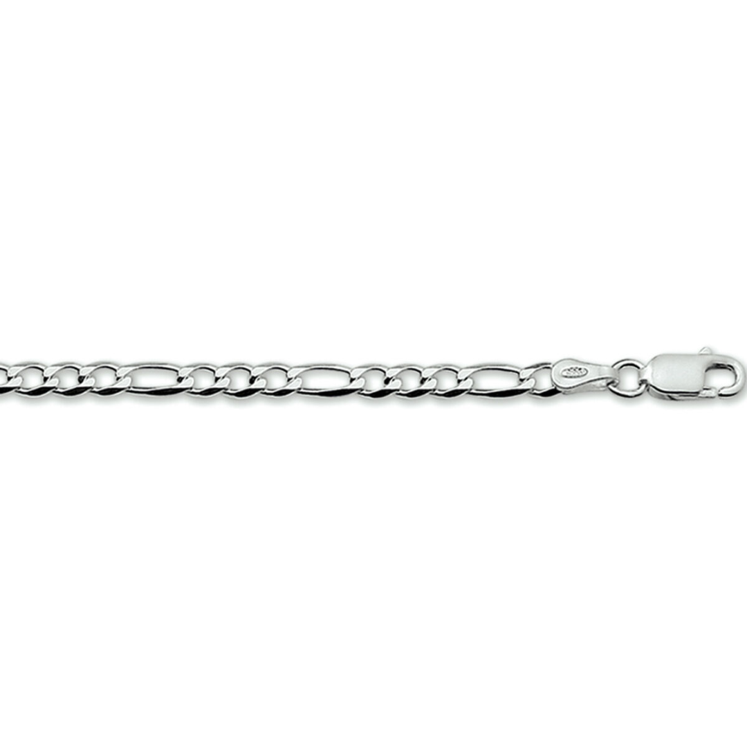 Basis | figaro 3,3 mm zilver wit