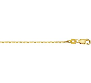 Basis | Geelgouden collier met anker schakel