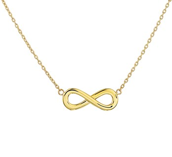 Basis | Geelgouden collier met een infinity teken
