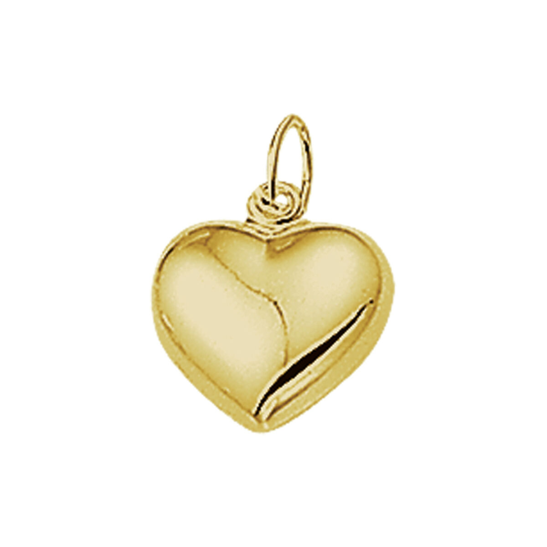 Basis | Geelgouden hanger met een hart van 10x10mm