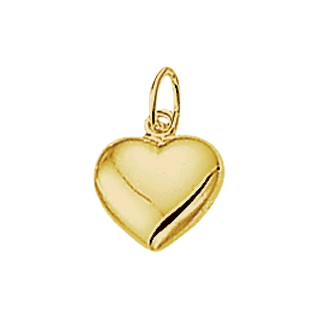 Basis | Geelgouden hanger met een hart van 8mm