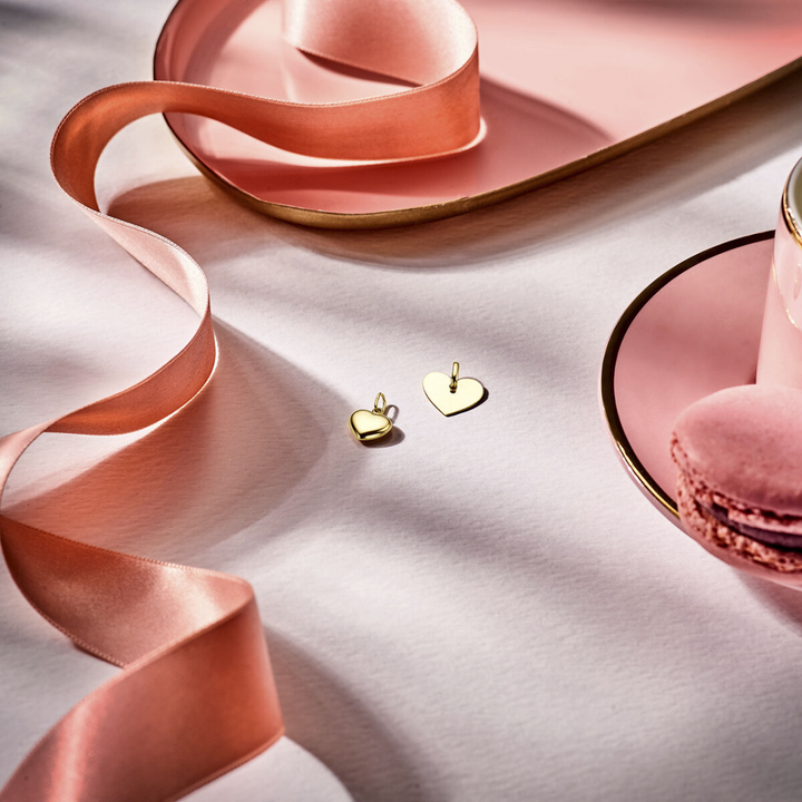 Basis | Geelgouden hanger met een hart van 8mm