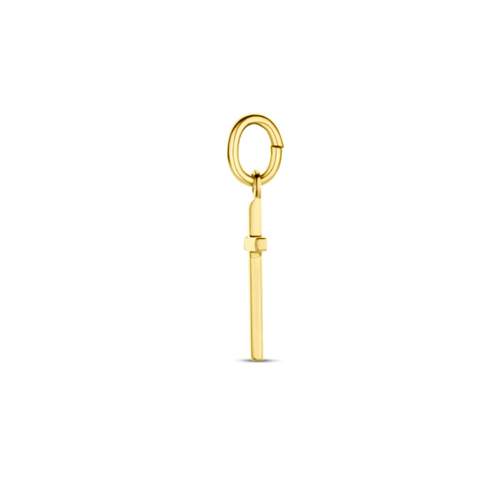 Basis | Geelgouden hanger met een kruis