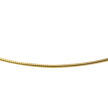 Basis | Geelgouden omega collier met schroefslot