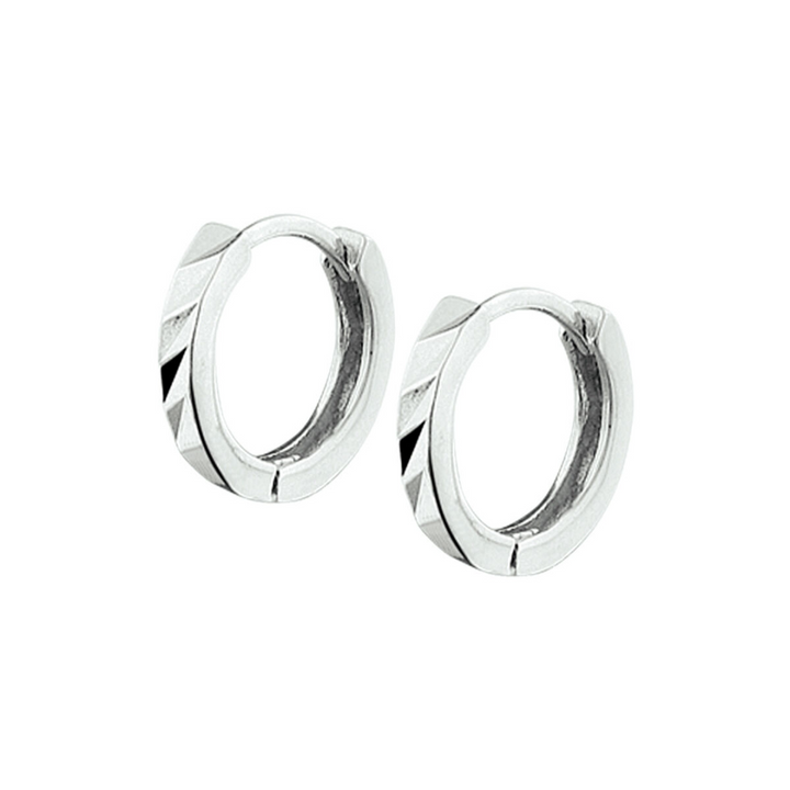 Basis | Gerhodineerd zilveren klapoorringen met een poli afwerking