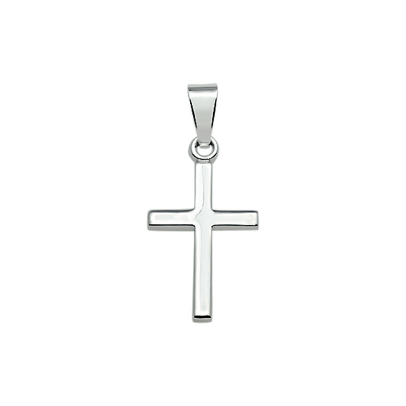 Basis | hanger kruis zilver wit