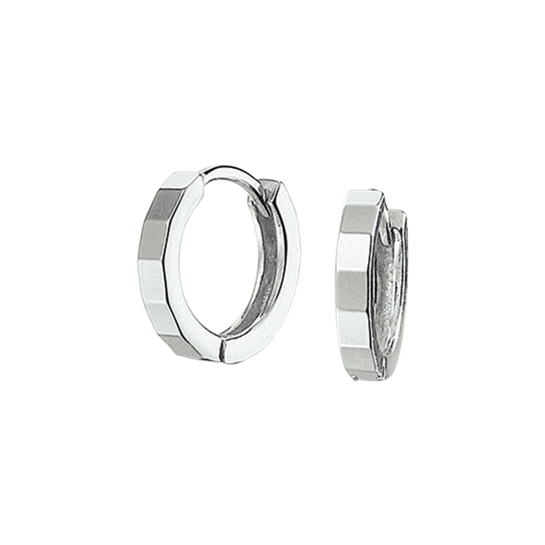 Basis | klapoorringen vlak zilver gerhodineerd