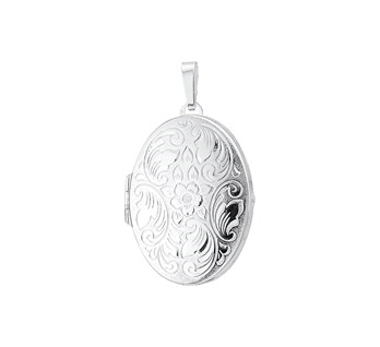 Basis | medaillon gravure zilver wit