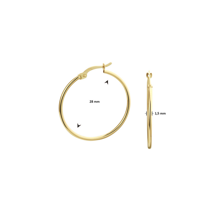 Basis | oorringen goud (geelgoud)