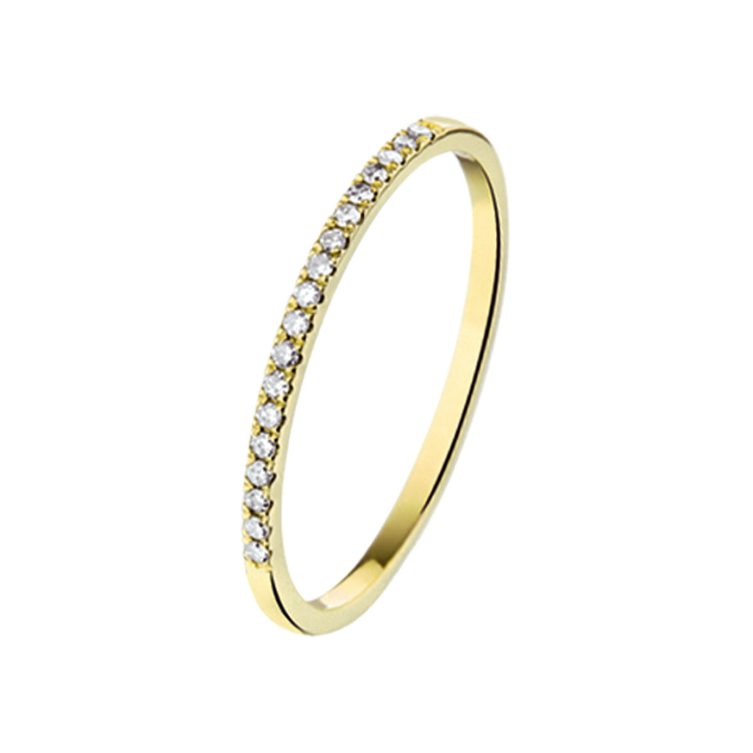 Basis | ring diamant 009ct h si goud (geelgoud)