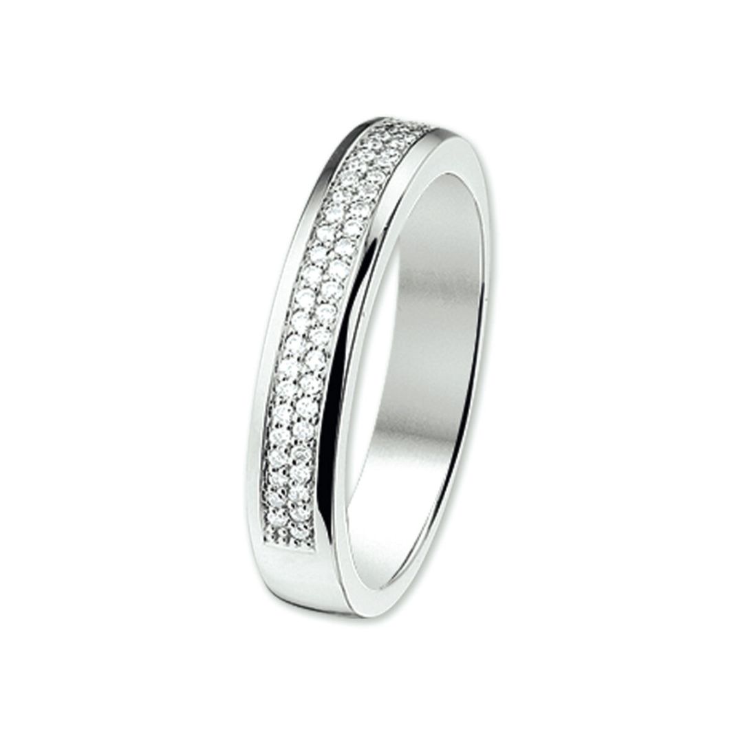Basis | ring diamant 025ct h si goud (witgoud)