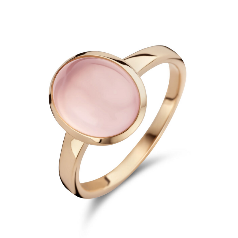 Basis | ring rozenkwarts goud (roségoud)