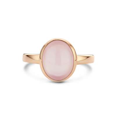 Basis | ring rozenkwarts goud (roségoud)