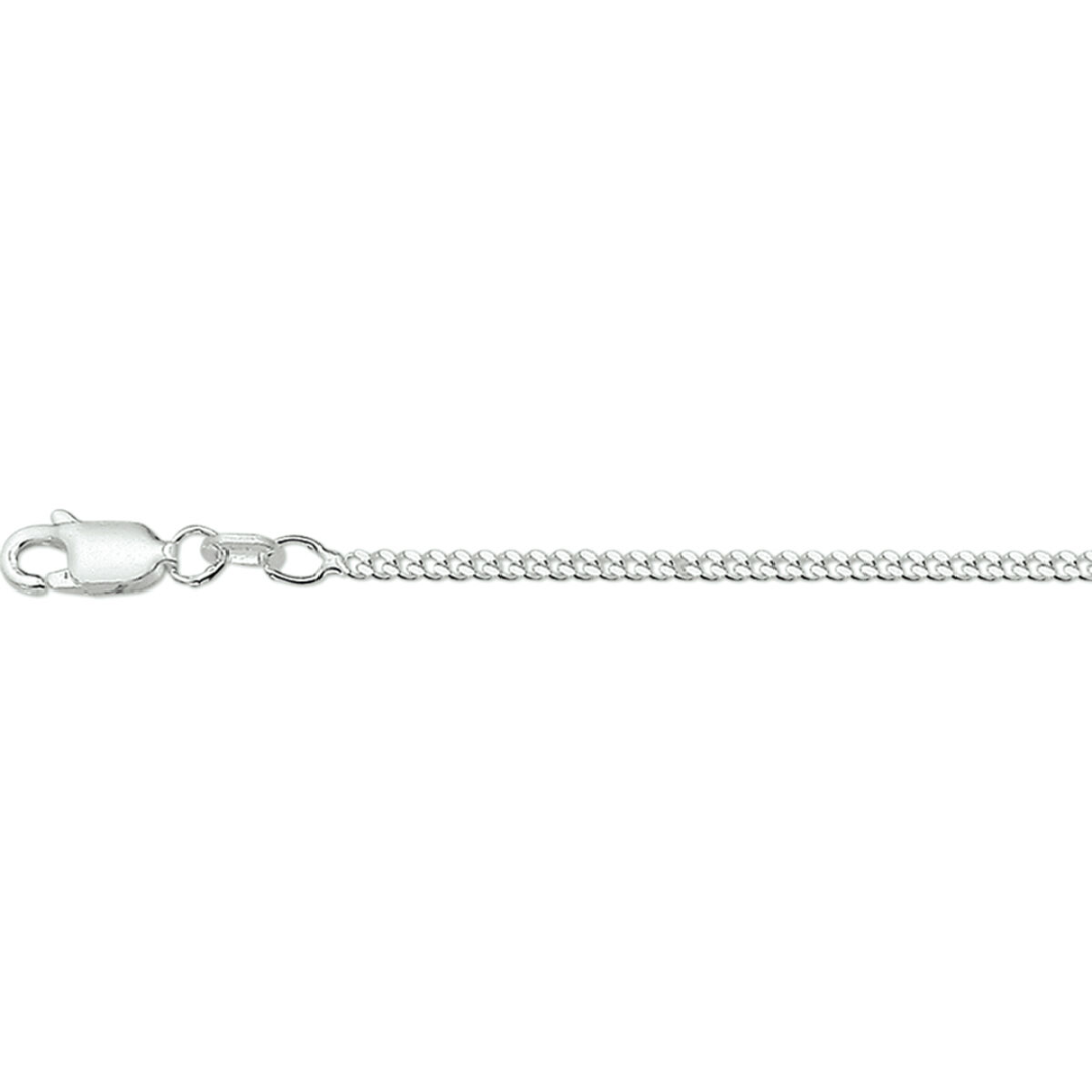 Basis | Zilveren collier met gourmette schakel