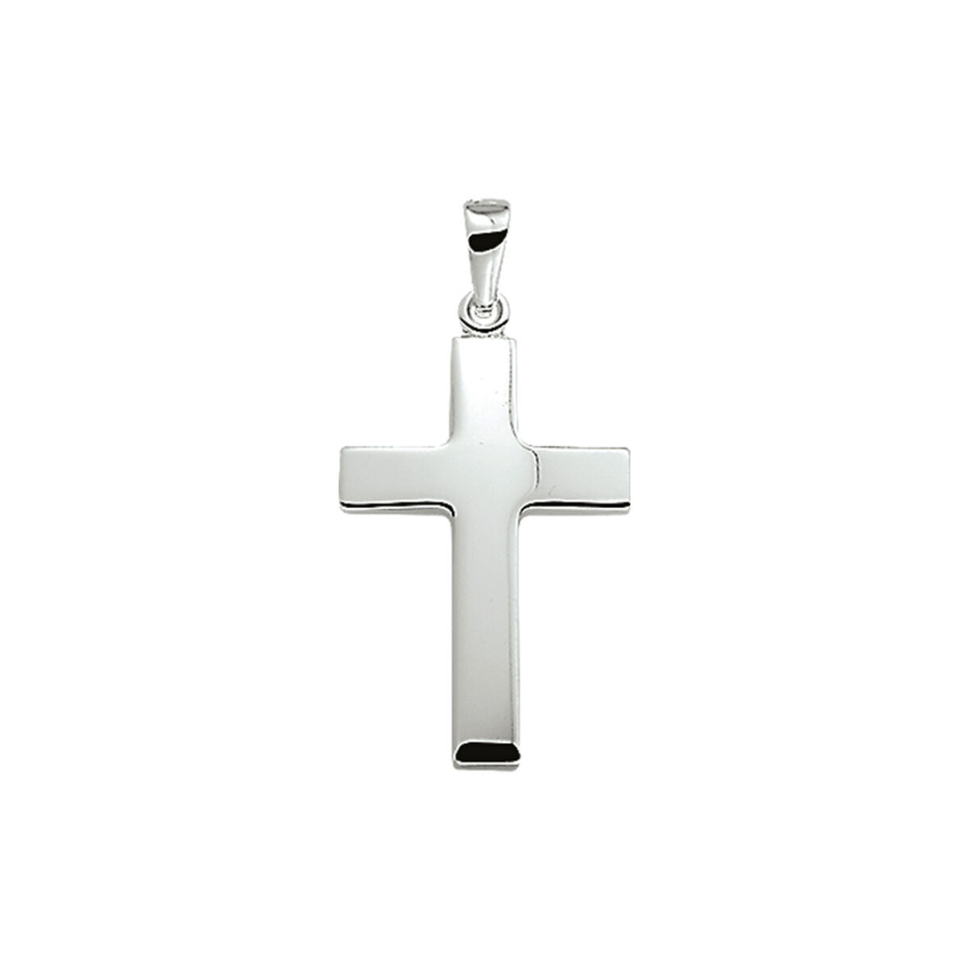 Basis | Zilveren hanger met een kruis