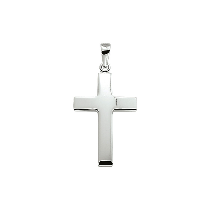 Basis | Zilveren hanger met een kruis
