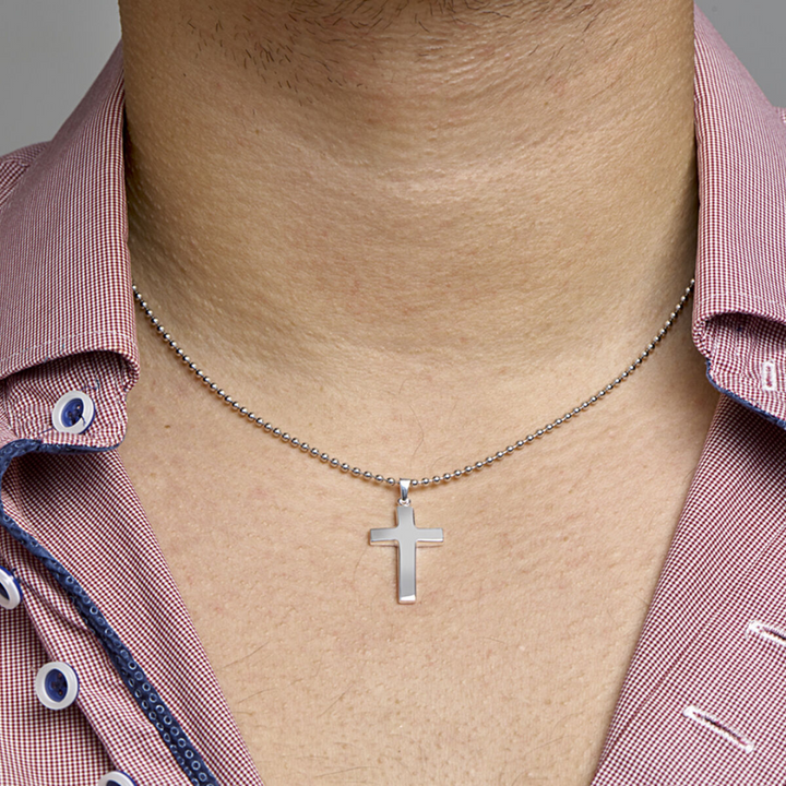 Basis | Zilveren hanger met een kruis