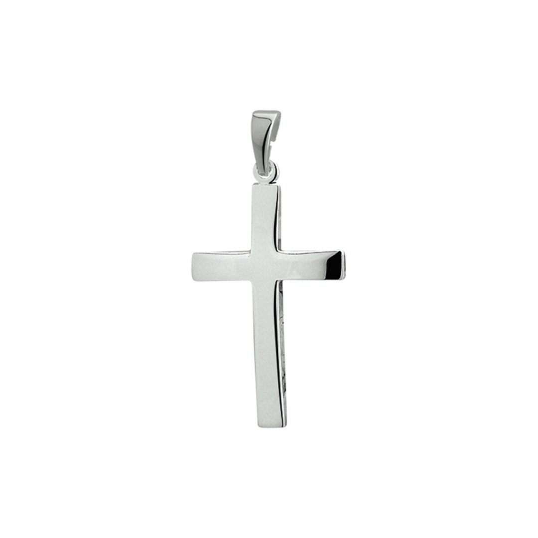 Basis | Zilveren hanger met een kruis