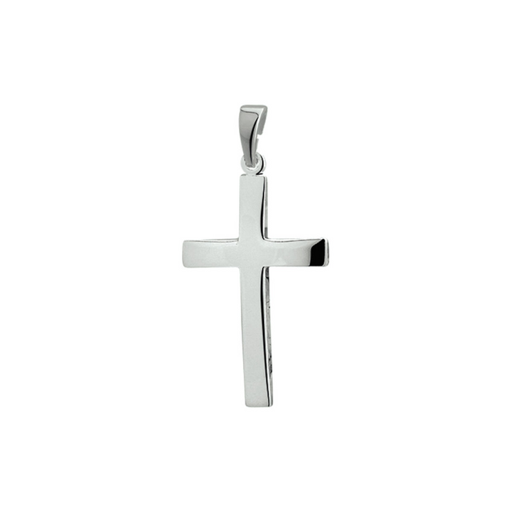 Basis | Zilveren hanger met een kruis