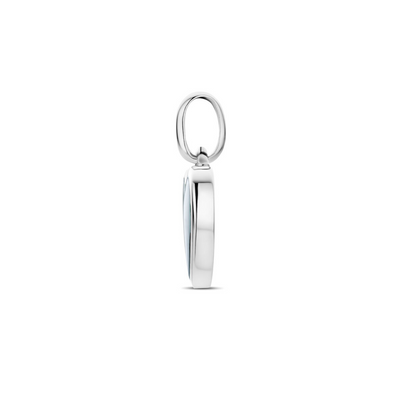 Basis | Zilveren hart hanger met Malachiet