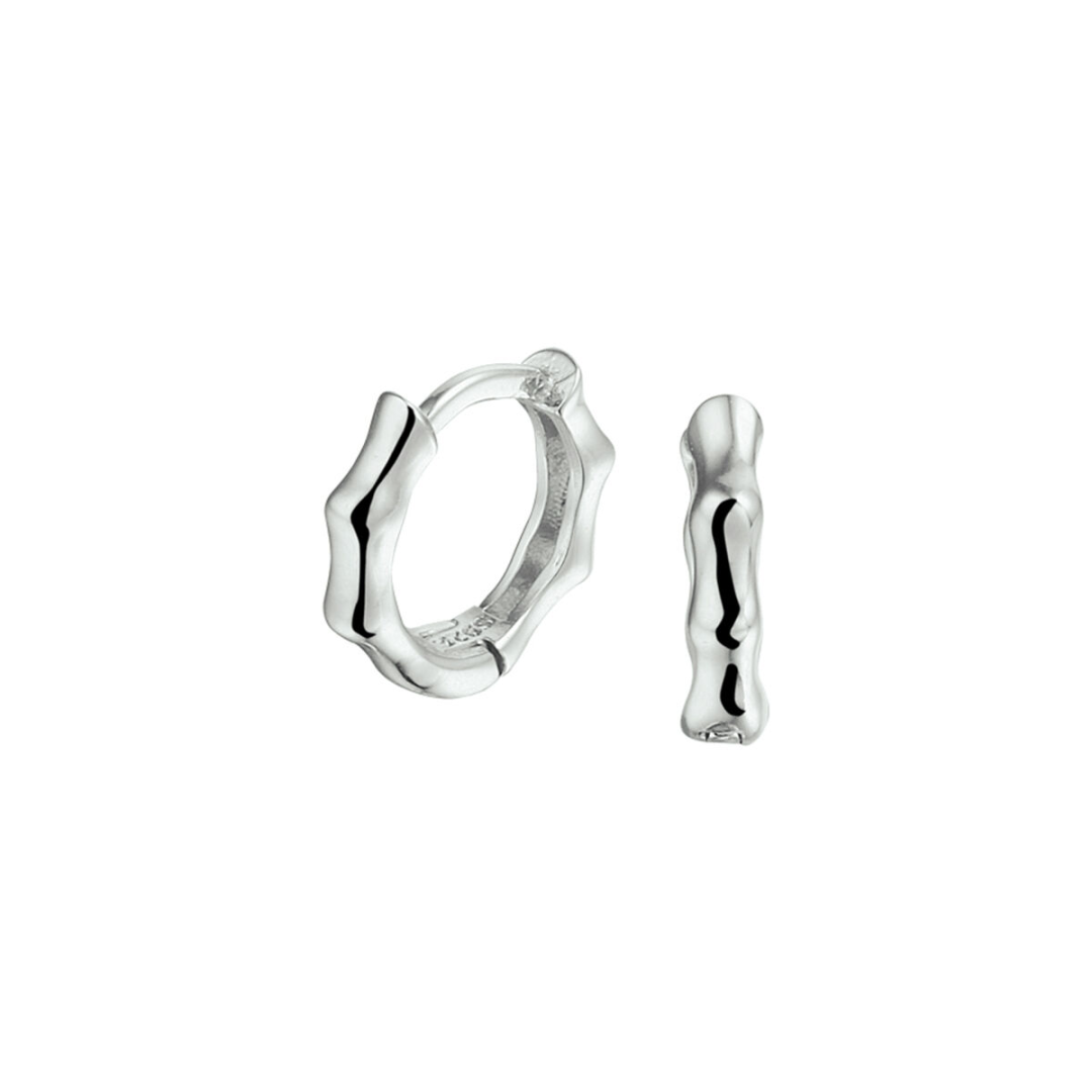 Basis | Zilveren oorringen met scharnier