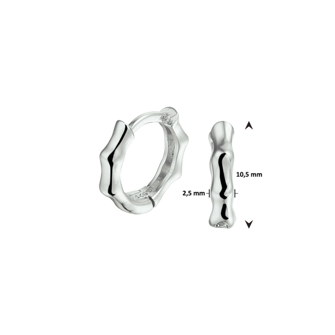 Basis | Zilveren oorringen met scharnier