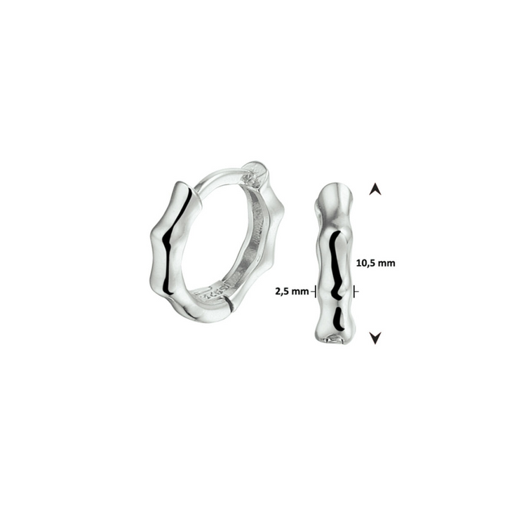 Basis | Zilveren oorringen met scharnier
