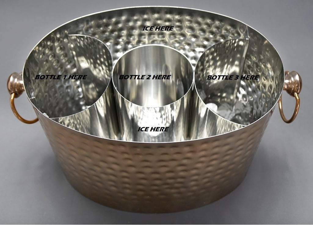 Chic Chill | Koperen wijnkoeler voor 3 flessen