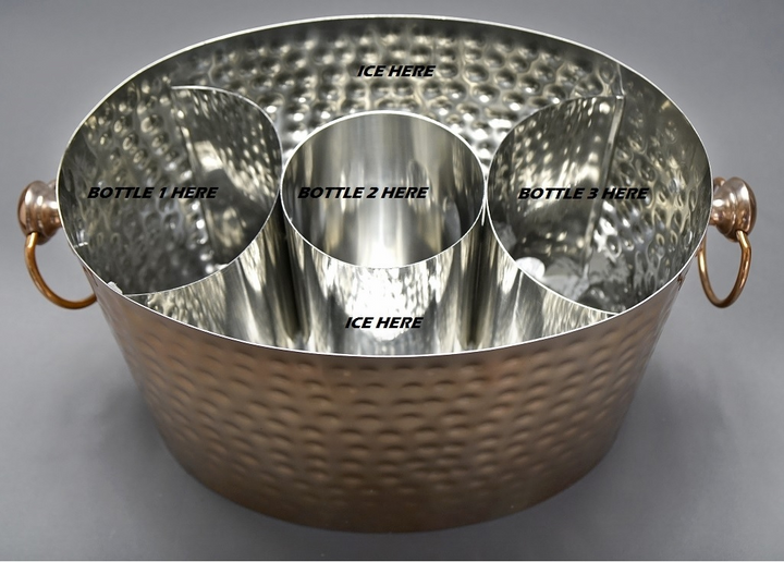 Chic Chill | Koperen wijnkoeler voor 3 flessen