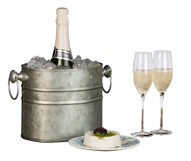 Chic Chill | Stalen boerderij wijnkoeler voor 1 fles