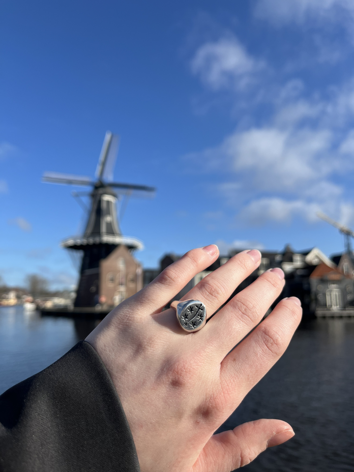 City Jewels | Haarlem wapen zegelring zilver